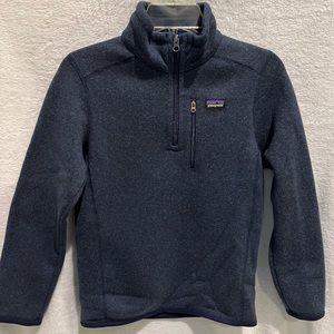 Boys Navy Patagonia fleece pullover